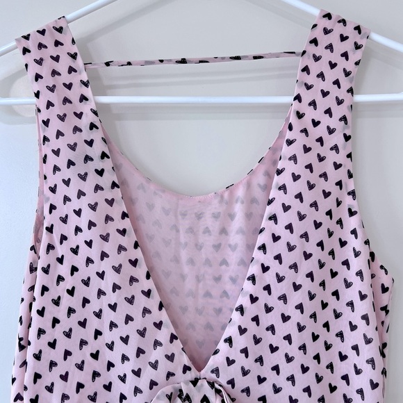 Forever 21 Pink and Black heart Casual Mini Sundress - Picture 2 of 5